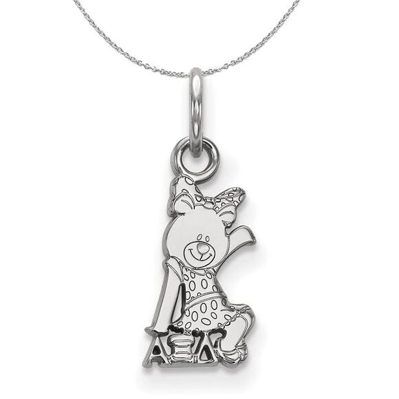 Sterling Silver Alpha Xi Delta XS (Tiny) Pendant Necklace - 24 Inch - Picture 1 of 8